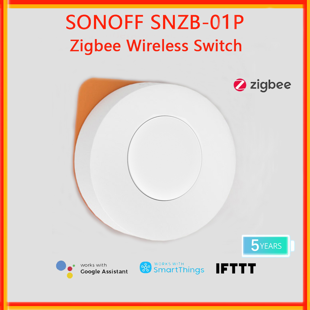 Sonoff Basic - สวิตช์ไร้สาย SONOFF SNZB-01P Zigbee ปุ่มควบคุมแบบกำหนดเอง รองรับ