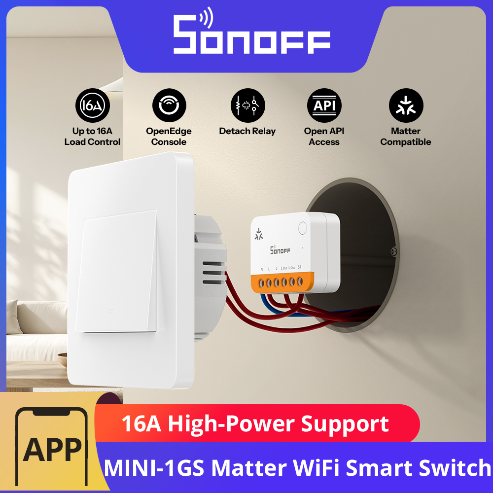Sonoff - SONOFF MINI-1GS MINI ONE สวิตช์อัจฉริยะ Matter