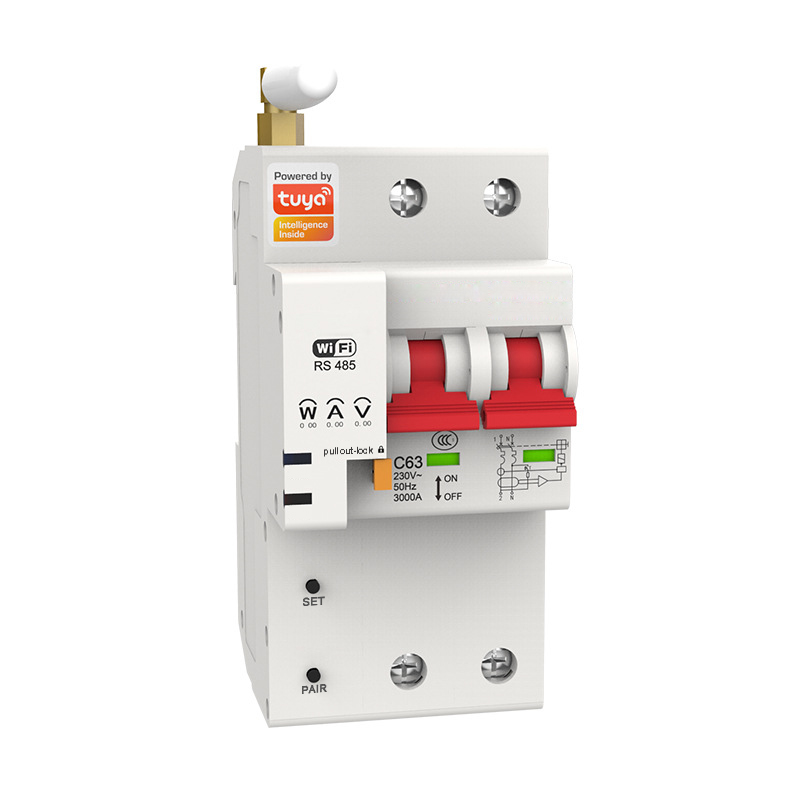Tuya Smart - เบรกเกอร์วงจรไฟฟ้าอัจฉริยะแบบ Wifi 2P 10A ถึง 100A