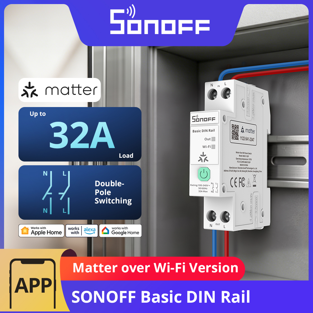 สวิตช์ราง DIN แบบช่องสัญญาณเดี - Sonoff Basic บทวิจารณ์และราคา