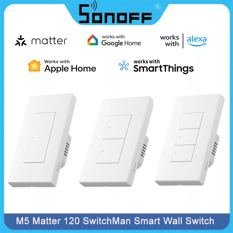 สวิตช์ผนังอัจฉริยะ SONOFF M5 M - Sonoff บทวิจารณ์และราคา