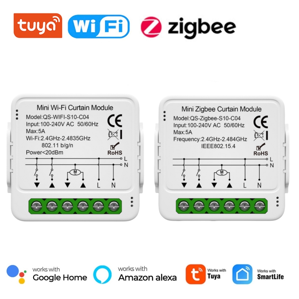 Tuya WiFi Zigbee สมาร์ทผ้าม่าน - Tuya 4 Channel บทวิจารณ์และราคา